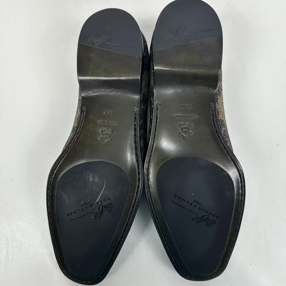 Donald Pliner Pascow Skulls Embellished Loafers Men's Size‎ 10.5M UK